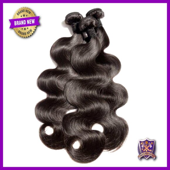 Brazilian Virgin Human Hair Extensions 16 18 20 Inch Body Wave Bundles